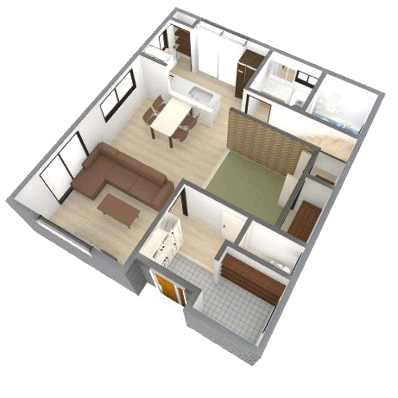 2階建て 4LDK 1階鳥瞰ココフィットシリーズ