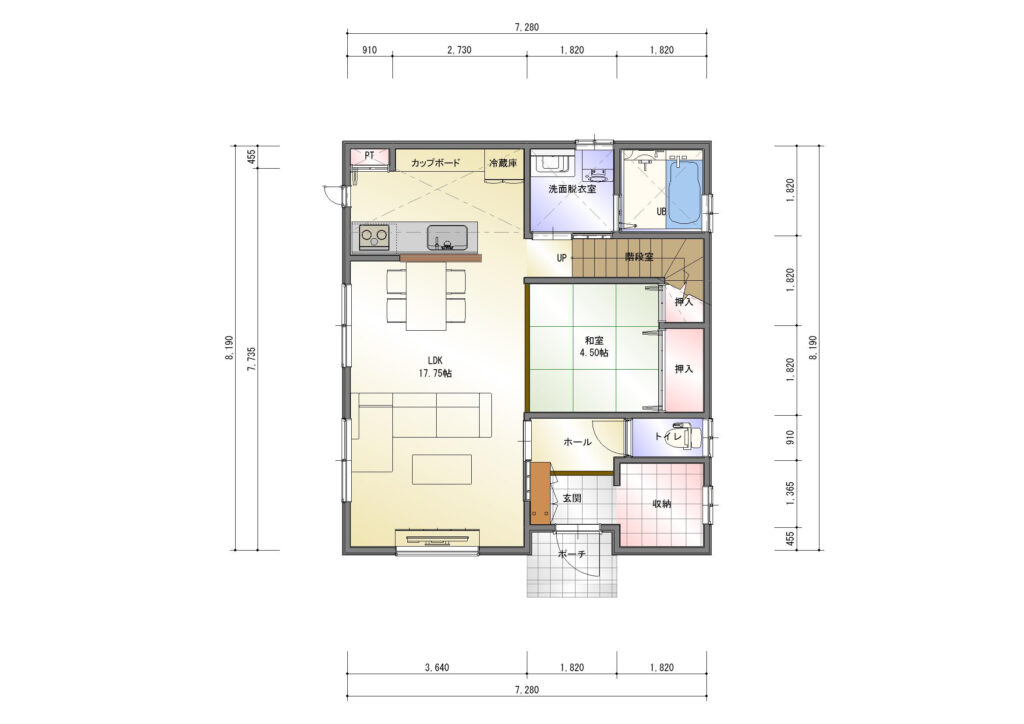 2階建て1階平面4LDKココフィットシリーズ